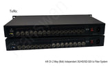 8 Ch 2 Way (Bidi) x 3G/HD/SD-SDI to Fiber Converter over 10Km SMF with SMPTE 3K93K Connector