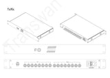 8 Ch 2 Way (Bidi) x 3G/HD/SD-SDI to Fiber Converter over 10Km SMF with SMPTE 3K93K Connector