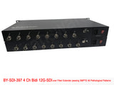 4/8 Ch 2 Way 12G-SDI to Fiber Converter over 0~10Km SMF Passing All Pathological Pattern