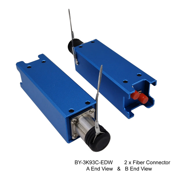 SMPTE Hybrid Alternative Connector Adapter konvertiert von 3K93C-Anschlüssen EDW/FXW zu Standard-Duplex-Singlemode-Kabeln