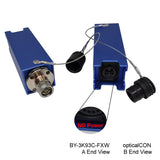SMPTE Hybrid Alternative Connector Adapter Converts from 3K93C Connectors EDW/FXW to Neutrik 2 x LC Connector without Power