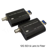 Lanc Remote Control & 12G/3G-SDI to Optic Fiber Converter over 10+Km SMF or 550 Meters MMF