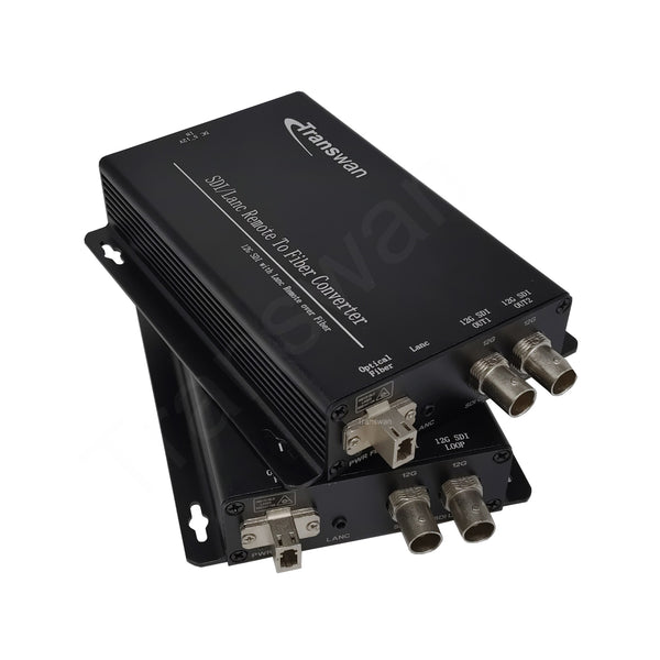 Lanc Remote Control & 12G/3G-SDI to Optic Fiber Converter over 10+Km SMF or 550 Meters MMF Lanc to Fiber Converter