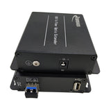 4-Port USB 2.0/1.1-Hub über Glasfaser-Extender bis max. 5 Kilometer Singlemode-Glasfaser oder 500 Meter Multimode-Glasfaser, mit SFP-Modul