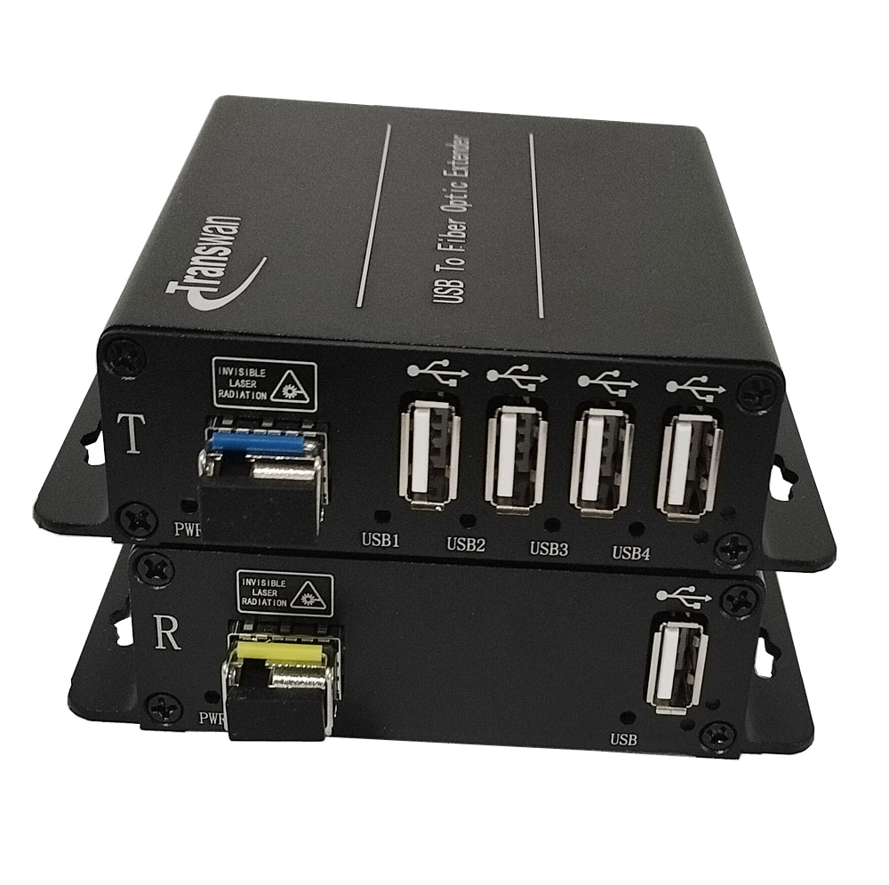 4 Ports USB 2.0 hub Over Fiber Extender – Transwan