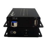 USB 2.0 über Glasfaser Extender bis max. 5 Kilometer Singlemode-Glasfaser oder 500 Meter Multimode-Glasfaser, kompatibel mit USB 1.1, mit SFP-Modul