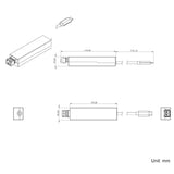 4-Port-USB-3.0-Hub Typ C über bis zu 250 Meter Singlemode-Glasfaser-Extender mit 10 G SFP, unterstützt 5 Gbit/s Super-Speed, der Empfänger mit Pigtailed USB 3.0 Typ C