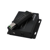USB 2.0/1.1 über Glasfaser-Extender bis max. 5 km SMF-Glasfaser oder 500 Meter MMF-Glasfaser, kompatibel mit USB 1.1, Rx ist so klein wie ein USB-Dongle