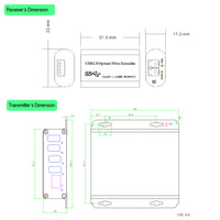 USB 2.0/1.1 Hub over Fiber Extender to Max 5 Km SMF Fiber or 500 Meters MMF Fiber with Mini Rx, Compatible with USB 1.1