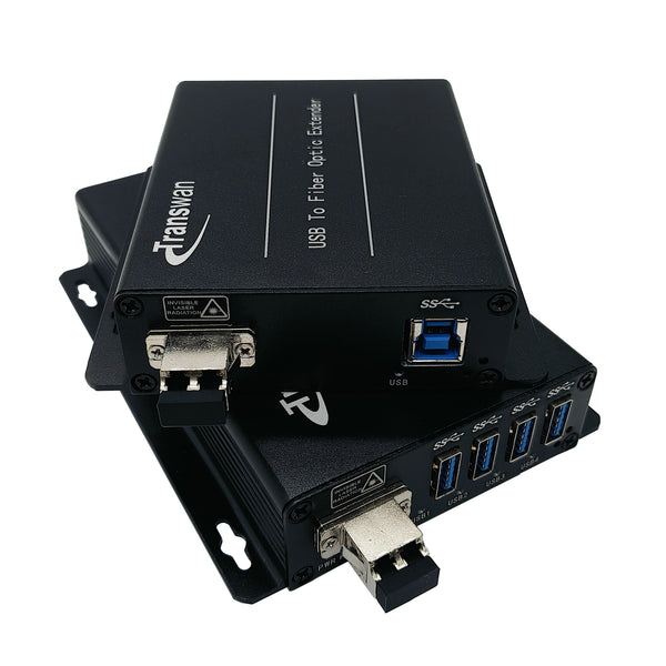 4 Ports USB 3.2 über SM Glasfaser-Extender bis zu 250 Meter, kompatibel mit USB 3.2 Gen 1x1/USB 3.1 Gen 1/USB 3.0/USB 2.0/USB 1.1, unterstützt 3D Sanner
