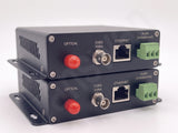 1-Channel CVBS Video + Unbalanced Audio + Ethernet Fiber Optic Media Converter Set