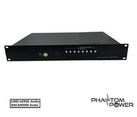 4-Kanal-Line-Level-XLR-symmetrischer Audio-zu-Glasfaser-Konverter über 20 km SMF, mit 4 x umschaltbaren 48-V-Phantomspeisungen, unterstützt Kondensatormikrofone