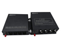 4 Ch Line-Level XLR Balanced Audio to Fiber Converter Over 20 Km SMF, With 4 x Switchable 48V Phantom Power Supplies, Support Condenser Microphones
