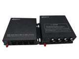 4 Ch Line-Level XLR Balanced Audio to Fiber Converter Over 20 Km SMF, With 4 x Switchable 48V Phantom Power Supplies, Support Condenser Microphones