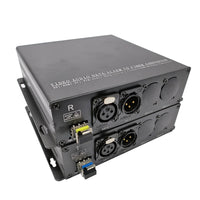 1 Ch Bi-Directional (2 Way) Line-Level XLR Balanced Audio Over Fiber Extender to 20 Km SMF or 500 Meters MMF, Providing 16-bit or 24 bit Audio Quality
