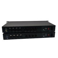 4-Kanal-Bidirektionaler (2-Wege) Line-Level-XLR-Balanced-Audio-Extender über Glasfaser, XLR-Audio zu Glasfaser, bietet 16-Bit- oder 24-Bit-Audioqualität