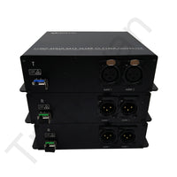 Cascades 2 Ports (L&R) IN 4~6 Ports OUT XLR Balanced Line Audio  over Optic Fiber Extender Set Support 16 Bit with Broadcast Quality