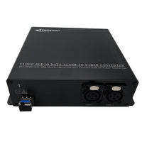 Cascades 2 Ports (L&R) IN 4~6 Ports OUT XLR Balanced Line Audio  over Optic Fiber Extender Set Support 16 Bit with Broadcast Quality