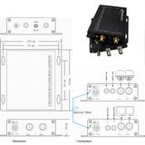 2 Ch RCA Audio & 2 Ch (NTSC/PAL/SECAM) Video Over Fiber Extender to 20 Km SM Fiber or 2 Km MM Fiber, RCA Audio & Video to Fiber Optic Converter