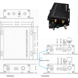 2 Ch RCA Audio & RS485 Serial Data & 1 Ch Video (NTSC/PAL/SECAM) Over Fiber Extender to 20 Km SM Fiber or 2Km MM Fiber