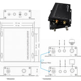 2 Ch RCA Audio & 1 Ch (NTSC/PAL/SECAM) Video Over Fiber Extender to 20 Km SM Fiber or 2 Km MM Fiber, RCA Audio Camera Video to Fiber Optic Converter