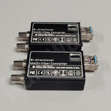 MADI Optical to MADI Coaxial Converter, Bidirectional 64-Channel Audio MADI Format Optical Extender SMF 10km & MMF 550M