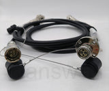 SMPTE311M 3K.93C ハイブリッド カメラ光ケーブル、固定プラグおよびソケット (FMW-PUW) SMPTE コネクタ付き