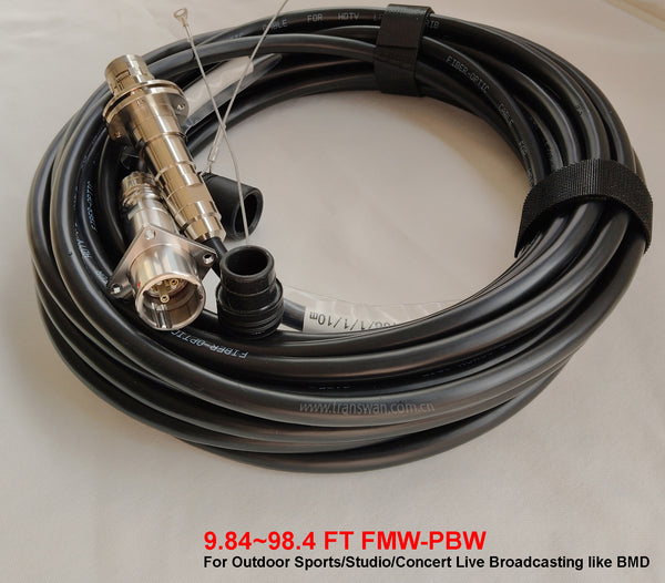 SMPTE311M 3K93C Hybrid Camera Optical Cable with Fixed Plug & Socket (FMW-PBW) SMPTE Connector