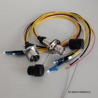 SMPTE311M 3K93C Connector FXW & EDW with Tails of 2 x Fiber Connector & 4 x Wires