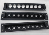 2U Front Panel for SMPTE Hybrid Cables Connectors (FXW/EDW FMW/PUW FMW/PBW)