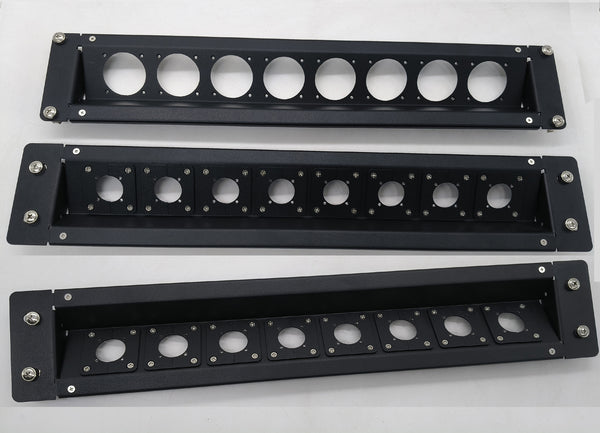 2U Front Panel for SMPTE Hybrid Cables Connectors (FXW/EDW FMW/PUW FMW/PBW)