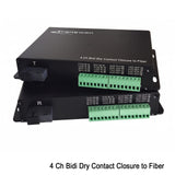 8/4Ch Bi-directional (2 Way) Contact Closure to Fiber Converter over 2 Km MM Fiber or 20 Km SM Fiber