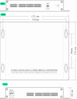 8 Ch 2 Way (Bi-directional) Dry Contact Closure to Fiber Converter over 2 Km MM Fiber or 20 Km SM Fiber with Hot Pluggable SFP