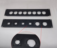 2U Front Panel for SMPTE Hybrid Cables Connectors (FXW/EDW FMW/PUW FMW/PBW)