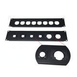 2U Front Panel for SMPTE Hybrid Cables Connectors (FXW/EDW FMW/PUW FMW/PBW)