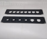 2U Front Panel for SMPTE Hybrid Cables Connectors (FXW/EDW FMW/PUW FMW/PBW)