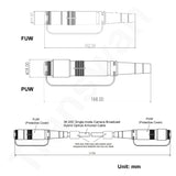 50~200 Meters SMPTE311M (FUW-PUW) Hybrid Camera Optical Cable with Plug & Socket 3K93C Connector