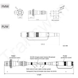 SMPTE311M 3K93C Hybrid Camera Optical Cable with Fixed Plug & Socket (FMW-PUW) SMPTE Connector