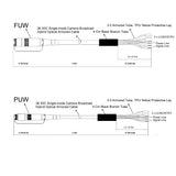 SMPTE 311M 3K93C FUW & PUW Hybrid Cables Breakout to 2 x Fibers + 4 x Signal & Power lines