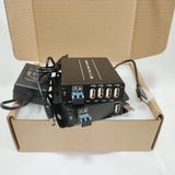 4-Port USB 2.0/1.1-Hub über Glasfaser-Extender bis max. 5 Kilometer Singlemode-Glasfaser oder 500 Meter Multimode-Glasfaser, mit SFP-Modul