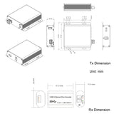 シングルモードファイバーエクステンダー経由の USB 3.0/2.0/1.1、SFP モジュール付き最大 250 メートル、下位互換性のある USB 2.0/1.1