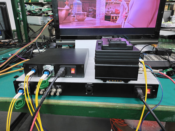 Fiber Optic Link between 4K Camera and Truck Transports SDI/ Ethernet ...
