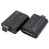 4K DVI Optical Fiber Extender with HDCP 1.2, real-time Live Transmission 20 Kilometers over single-mode Fiber, with 10G Bi-directional SFP module