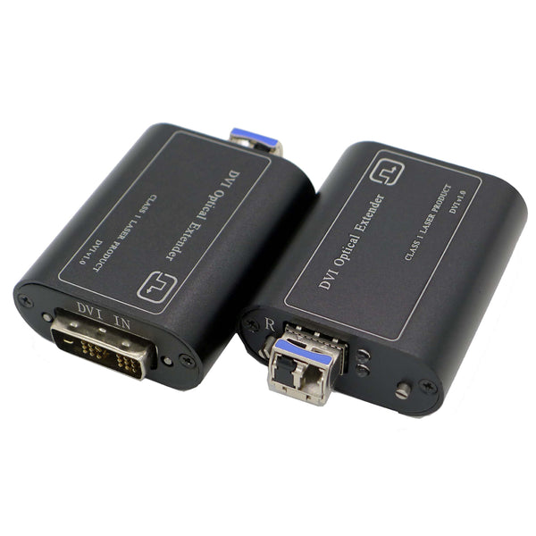 4K-DVI-Glasfaser-Extender mit HDCP 1.2, Echtzeit-Live-Übertragung 20 Kilometer über Singlemode-Glasfaser, mit bidirektionalem 10G-SFP-Modul