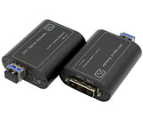 4K DVI over Fiber Extender to 10 Km Fiber with 10 Gbps SFP Module, Uncompressed Signal, w/EDID