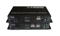 KVM über Glasfaser-Extender mit HDMI und USB (Tastatur und Maus) und IR-Signal, max. 1920 x 1080, HDCP