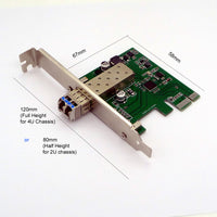 PCI-E Card to 1 Port USB 3.0 Fiber Optic Extender with Mini Size to Max 250 Meters, with 10Gbps SFP, Super Speed up to 5 Gbps