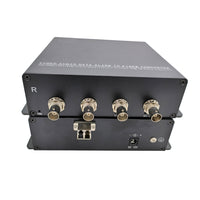 4 Ch x 3G/HD/SD-SDI Over Fiber Extender to 10Km with 10/100M Ethernet, 4K SDI to Fiber Converter,4K UHD at 60fps over Fiber