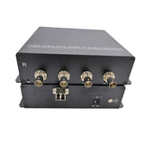 4 Ch x 3G/HD/SD-SDI Over Fiber Extender to 10Km with 10/100M Ethernet, 4K SDI to Fiber Converter,4K UHD at 60fps over Fiber