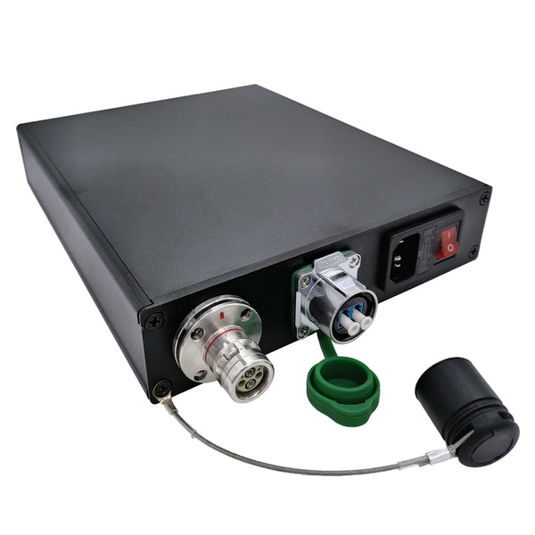 SMPTE Hybrid Elimination Device Adapter (Konvertierung (LC-Faserstecker + Wechselstrom) in Lemo-Hybridkabel)
